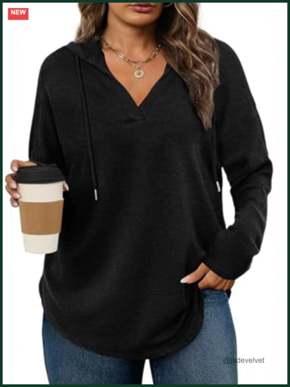 Plus Size Hoodie Women Long Sleeve Drawstring Oversized Sweatshirt Warm
